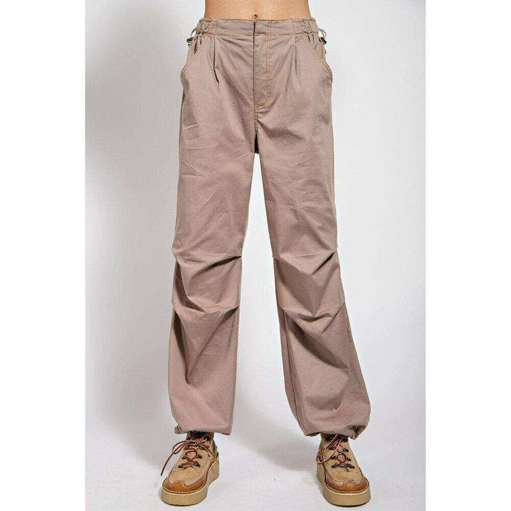 Hot Shot 90's Toggle Cargo Pants in Mushroom